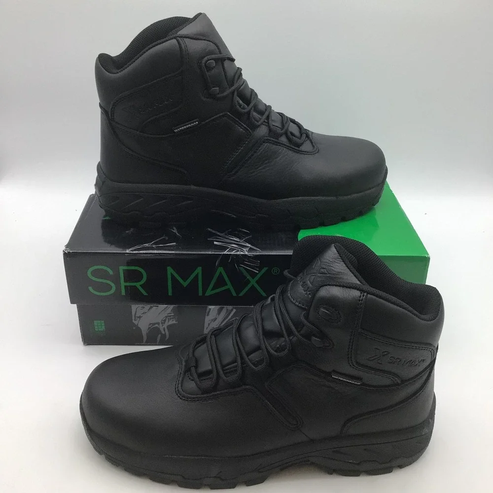 SR Max Denali SRM2650 Mens Size 10.5 Black Composite Toe Waterproof Boots NEW‎